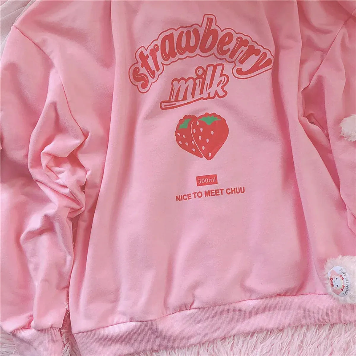 Harajuku Kawaii Strawberry Sweatshirt - -