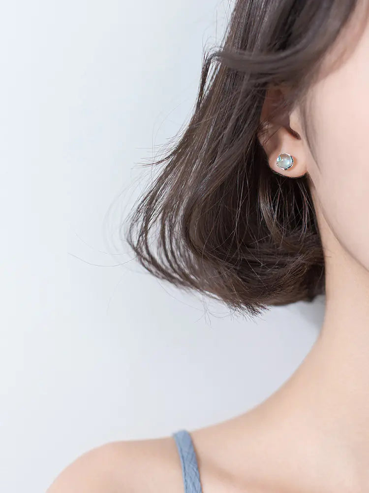 S925 Silver Gradient Blue Sky Earrings - Kia Day Design