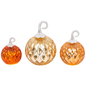 Lighted Handblown Mercury Glass Pumpkins - 3 Piece Set - Default Title - Home & Living >> Lighting >> Novelty