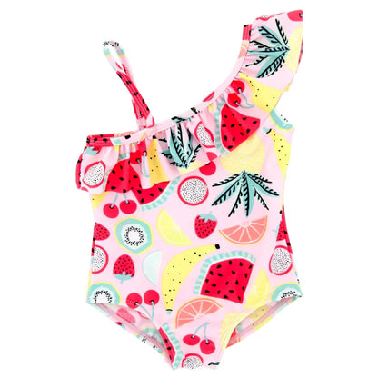 Watermelon Print Toddler Girls Swimsuit