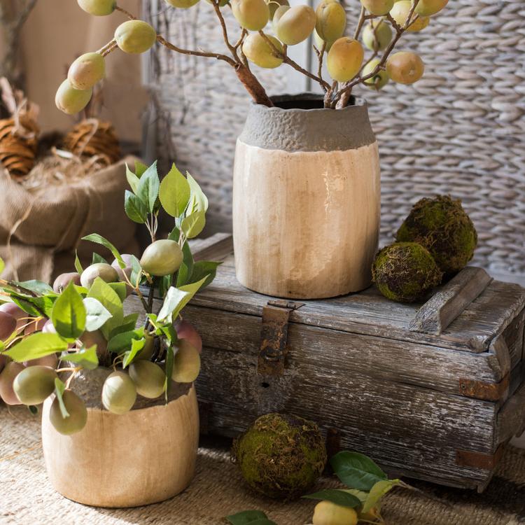 Khaki Coarse Pottery Jar - -