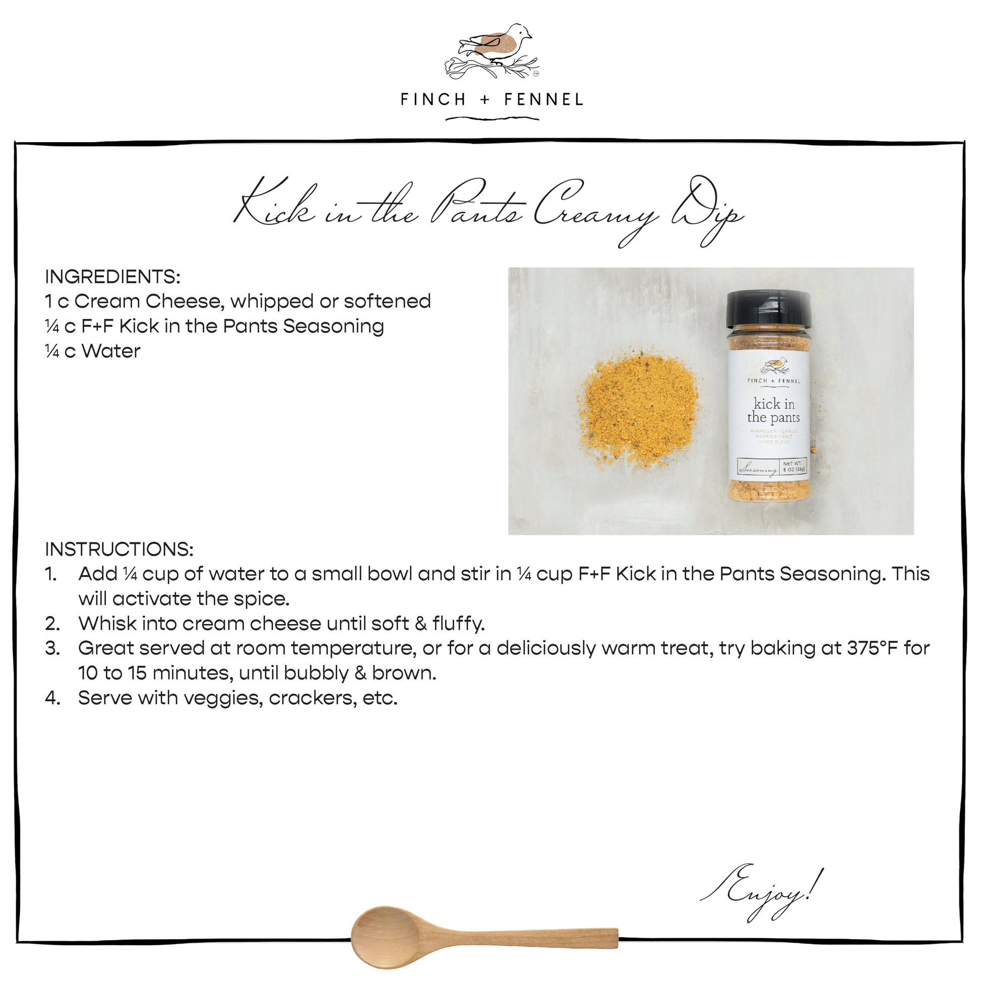 Kick in the Pants Seasoning | Finch & Fennel - - Kitchen & Bath