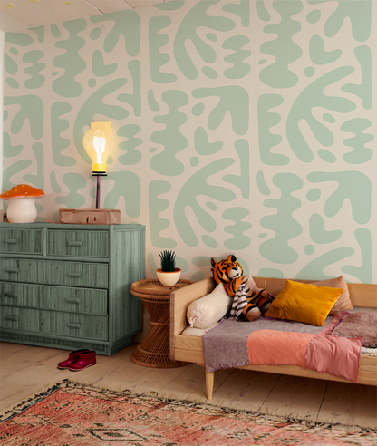 Bubbly Wallpaper, mint- Samantha Santana Creative- {{Product type}}