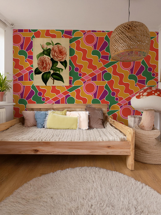 Day Trippin' Wallpaper, Purple, Red, Yellow and Green - - Wallpaper