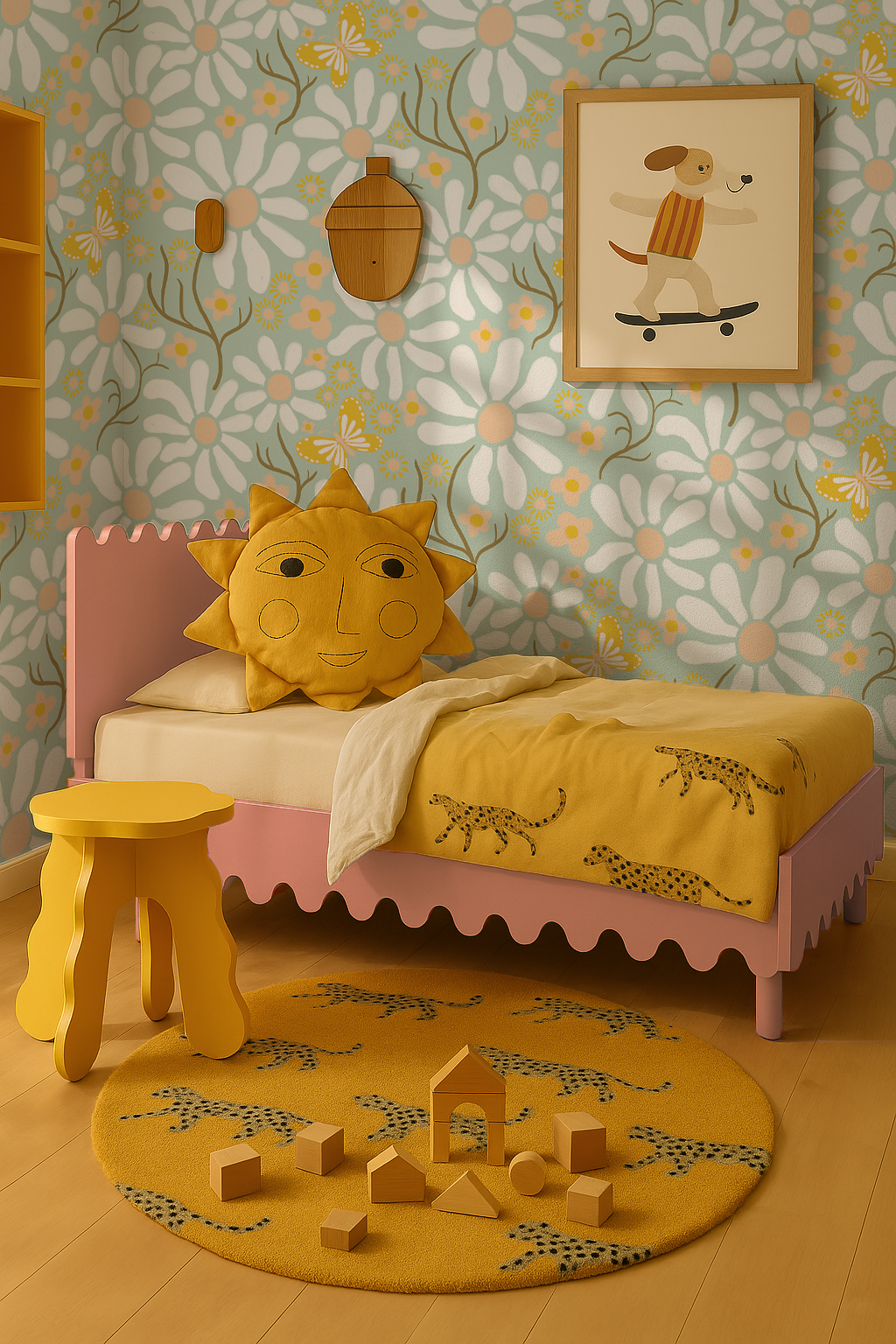 Spring Daze Wallpaper, mint- Samantha Santana Creative- {{Product type}}
