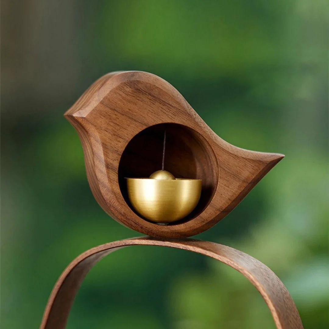 Wood Hanging Wind Chimes Doorbell