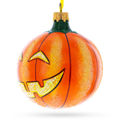 Jack-o'-lantern Glass Ball Halloween Ornament 3.25 Inches - - Christmas Ornaments > Celebrations > Halloween