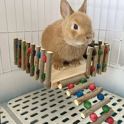 Pet Rabbit Nest Solid Wood Fence Wooden Branch Kia Day Design