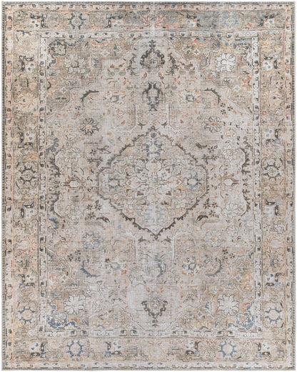 Brown Standon Vintage Washable Area Rug - - Rugs