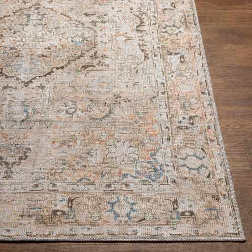 Brown Standon Vintage Washable Area Rug - - Rugs