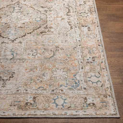 Brown Standon Vintage Washable Area Rug - - Rugs