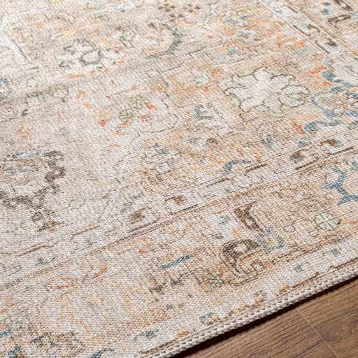 Brown Standon Vintage Washable Area Rug - - Rugs