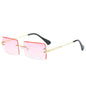 Women's Retro Sunglasses gold pink one