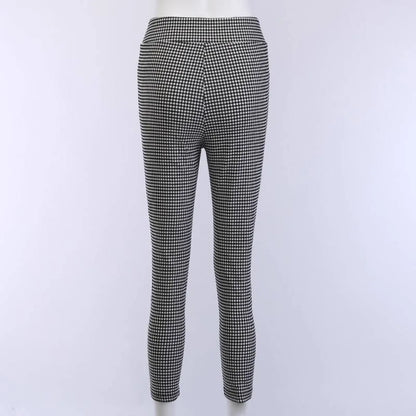 Korean Plaid Pants - -