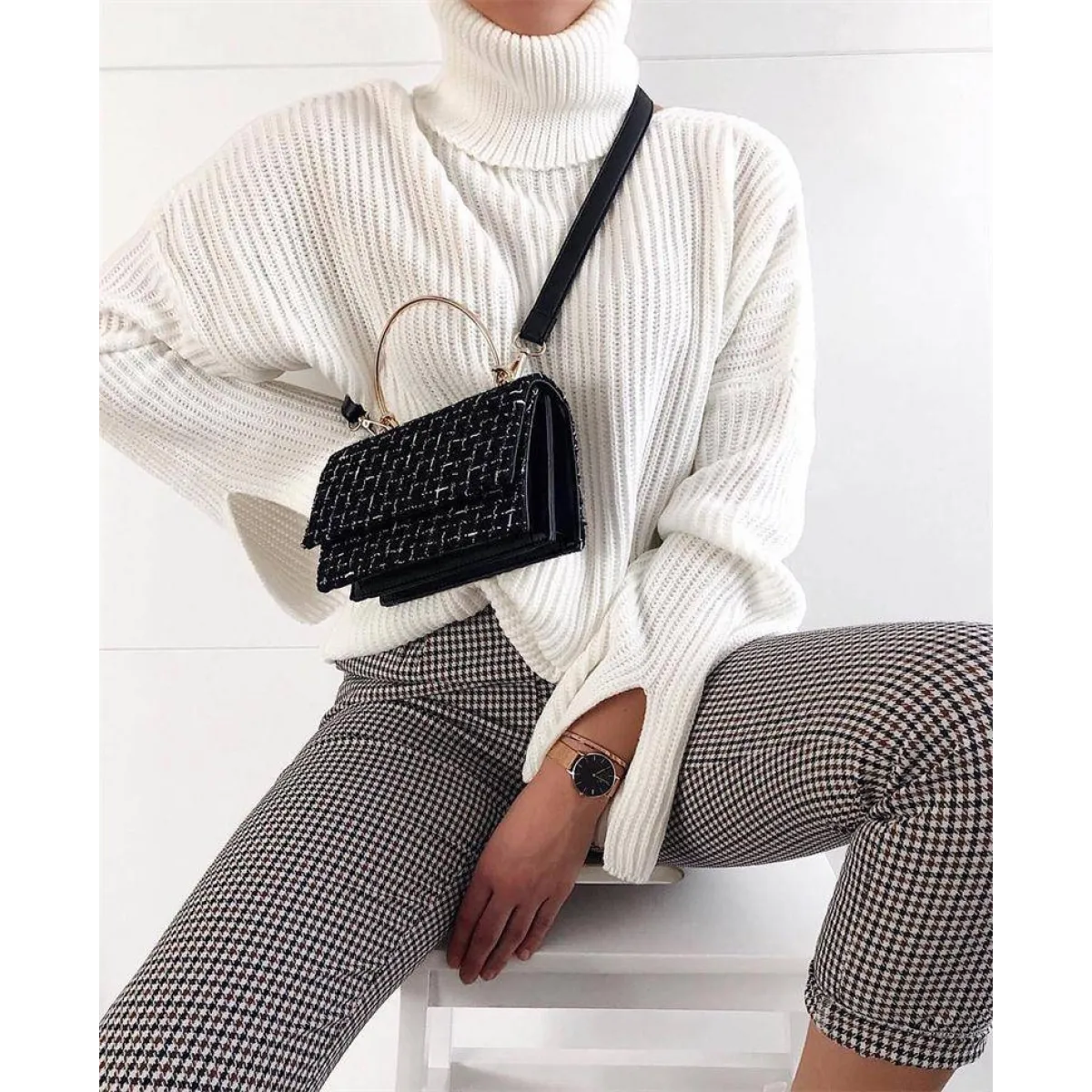 Korean Plaid Pants - -