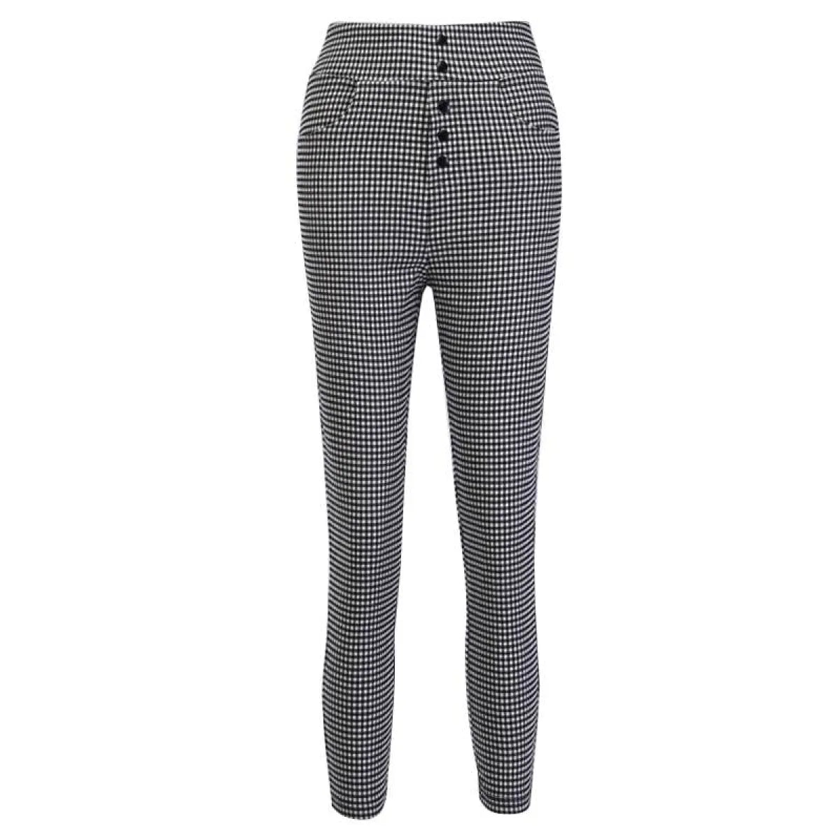 Korean Plaid Pants - -