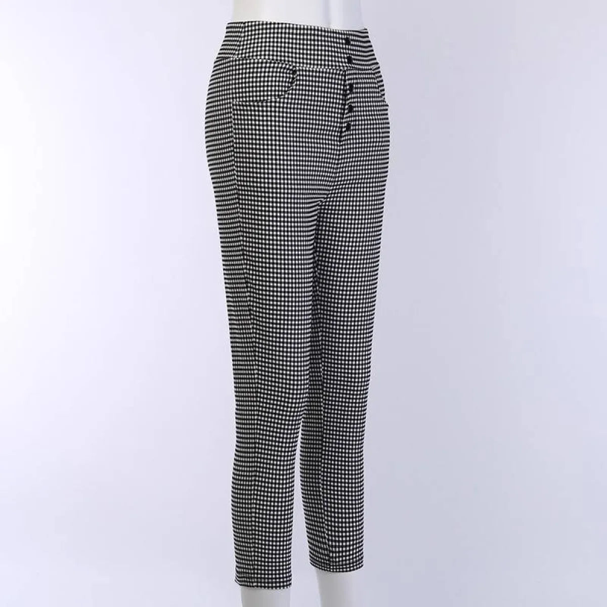 Korean Plaid Pants - -