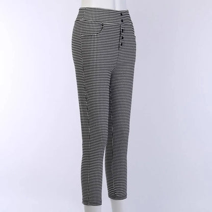 Korean Plaid Pants - -