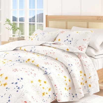 Wildflower Floral Quilt Set - Marianne Collection - - Quilts