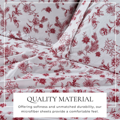 Watercolor Floral Sheet Set - Delia Collection - - Sheets