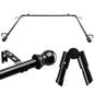 Bay Window Curtain Rods 3 Sides 59-184 Inch Retractable Metal Corner Curtain Rods - Kia Day Design