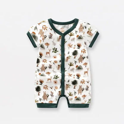 Bamboo Fiber Baby Zippered Romper - Kia Day Design