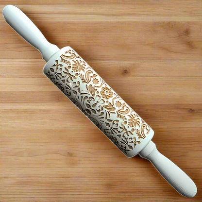 Wooden Embossed Rolling Pin - Kia Day Design
