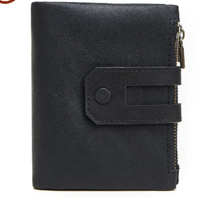 Genuine Leather RFID Anti-Theft Men's Wallet