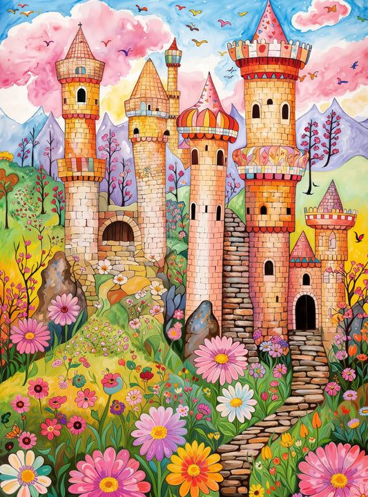 Cross & Glory - Whimsical Castle Wonderland - 1000 Piece Jigsaw Puzzle for Adults & Kids 12+ | Enchanting Art of Ancient Castle | Family-Friendly Adventure | 20x27 Inches | Satin Finish Kia Day Design