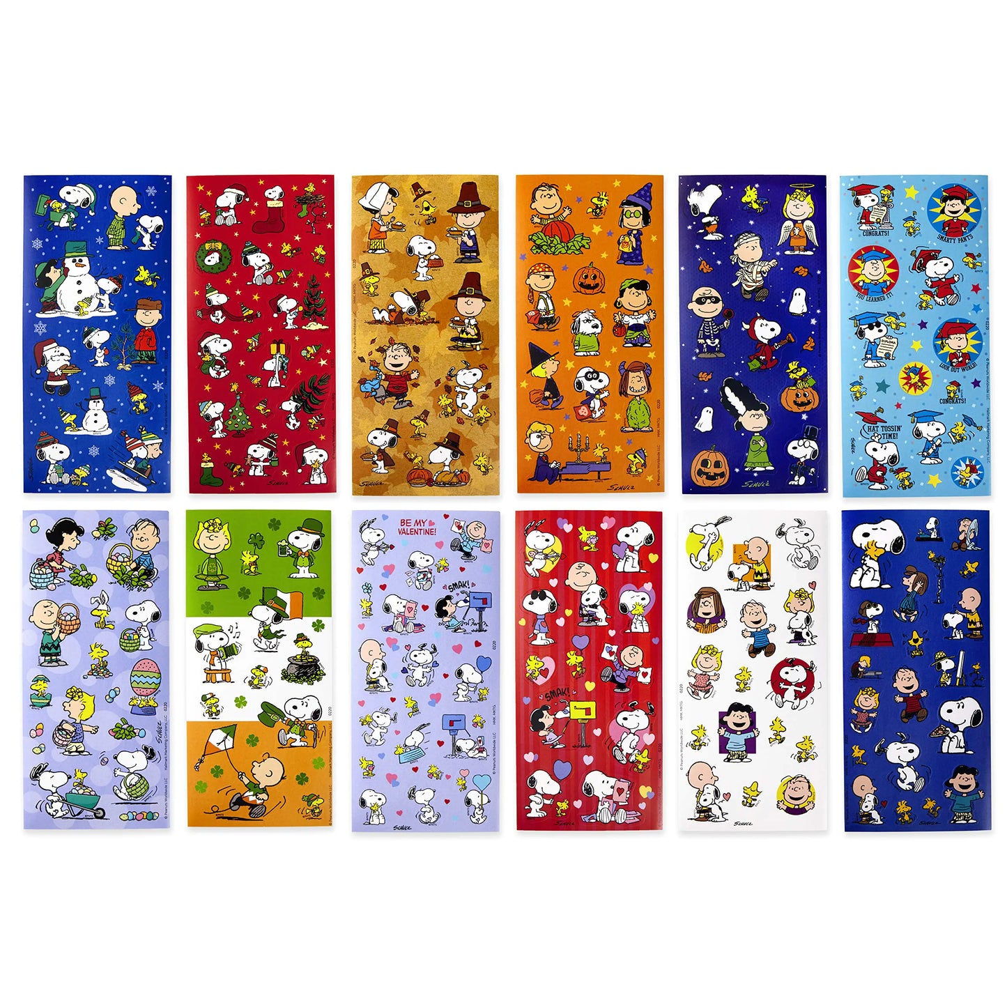 12 Sheets Hallmark Peanuts Stickers Pack of 237 - Multicolor - stickers