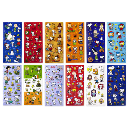 12 Sheets Hallmark Peanuts Stickers Pack of 237 - Multicolor - stickers