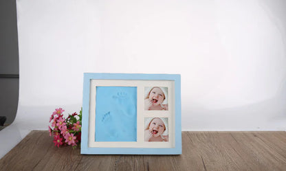 Cherished Moments: Baby Hand & Footprint Kit with Solid Wooden Frame