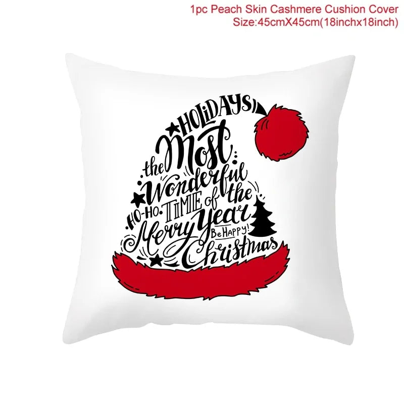 Cartoon Christmas Pillow Cover Kia Day Design