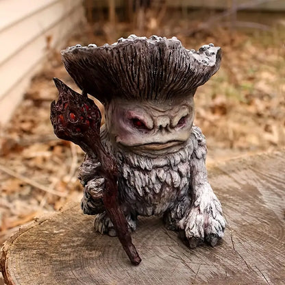 Fairy Mushroom Monster Troll Statue for Garden Decor Kia Day Design