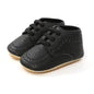 Multicolor Retro Leather Shoes Baby black 0-6 Months