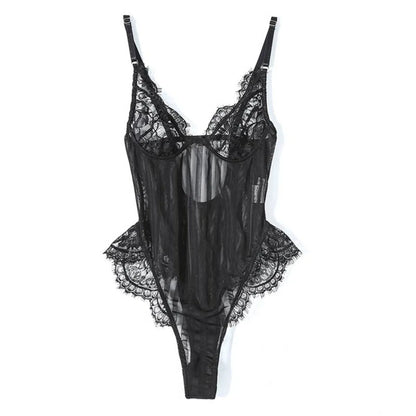 Lace Bodysuit - -