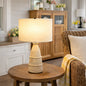 Intricate Beige Bedside Table Lamp - - Sale