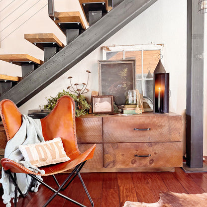 Oversized Rustic Chimney Floor Lantern - - Sale