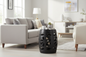 Large Round Metal Coffee Table - - table