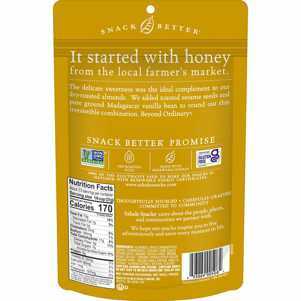 Sahale Snacks Glazed Mix, Honey Almonds - - 0