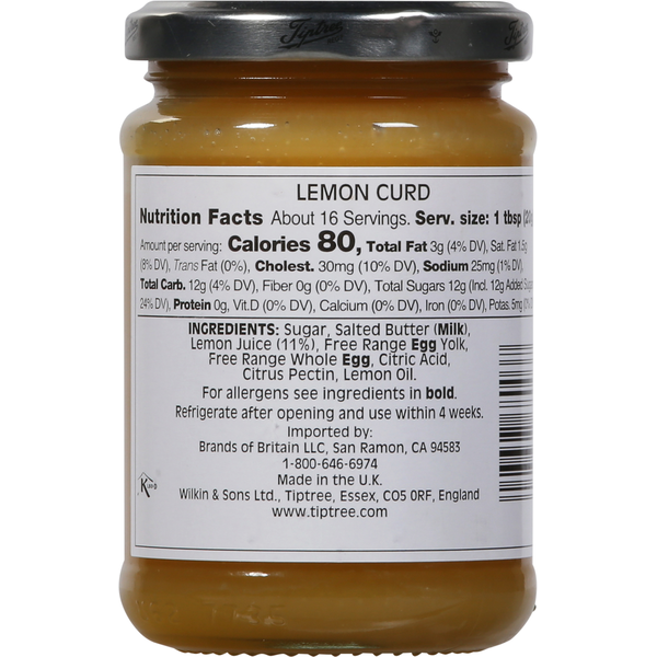Wilkin & Sons Limited Tiptree Lemon Curd - - 0