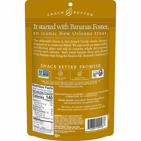 Sahale Snacks Glazed Mix, Banana Rum Pecans - - 0