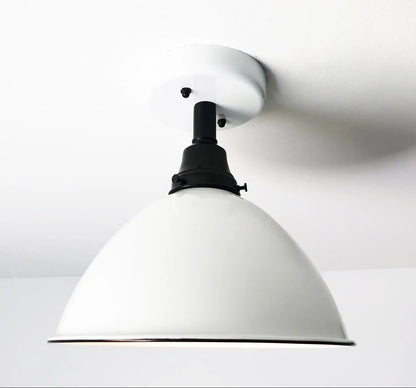 Large White Enamel Modern Farmhouse Ceiling Lighting - - Farmhouse Lighting