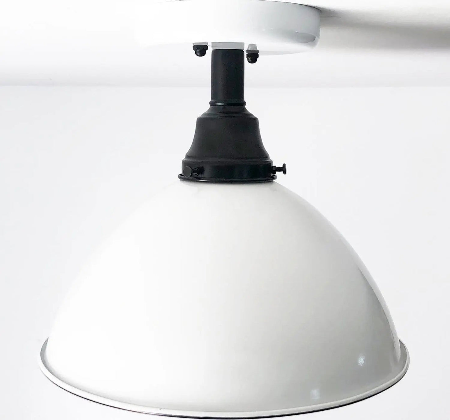 Large White Enamel Modern Farmhouse Ceiling Lighting - - Farmhouse Lighting
