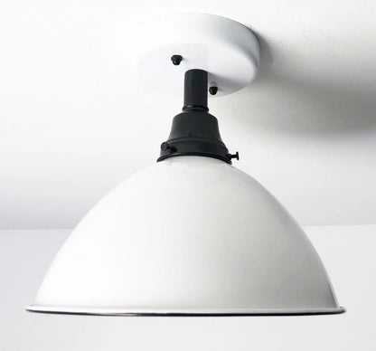 Large White Enamel Modern Farmhouse Ceiling Lighting - - Farmhouse Lighting