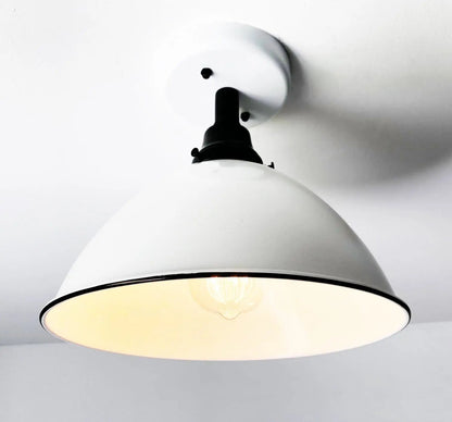 Large White Enamel Modern Farmhouse Ceiling Lighting - - Farmhouse Lighting
