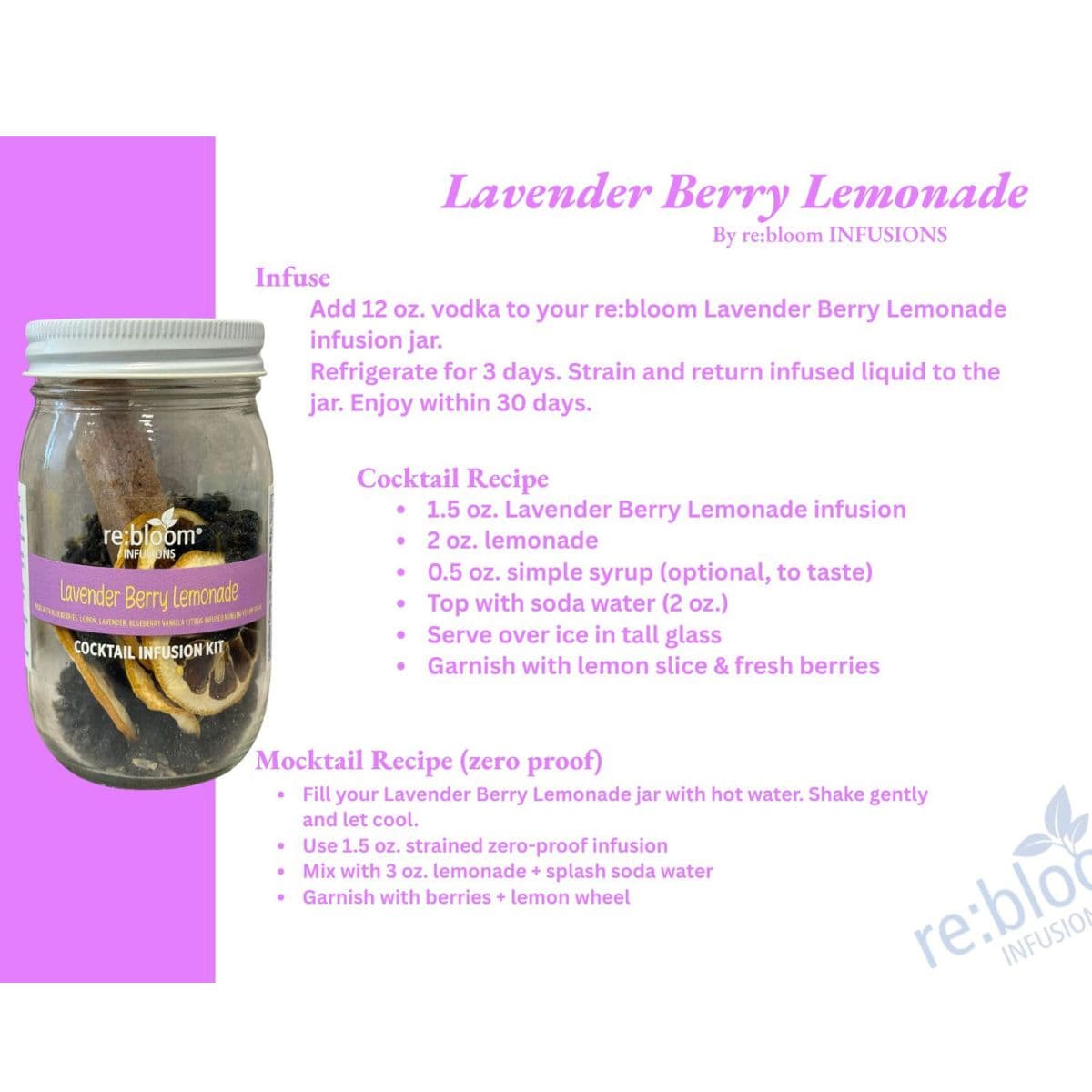 Lavender Berry Lemonade Infusion Kit - -