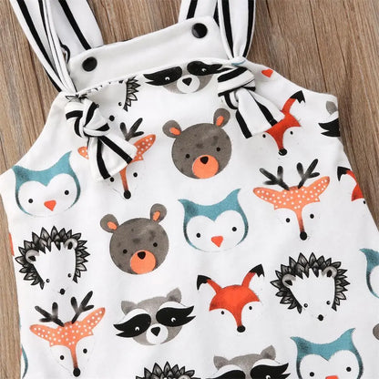 Newborn Baby Strappy Romper Jumpsuit 0-24M