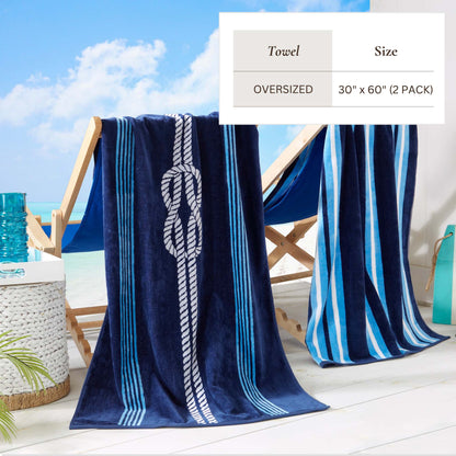 Cotton Velour Beach Towel - Maui Collection - - Beach Towels