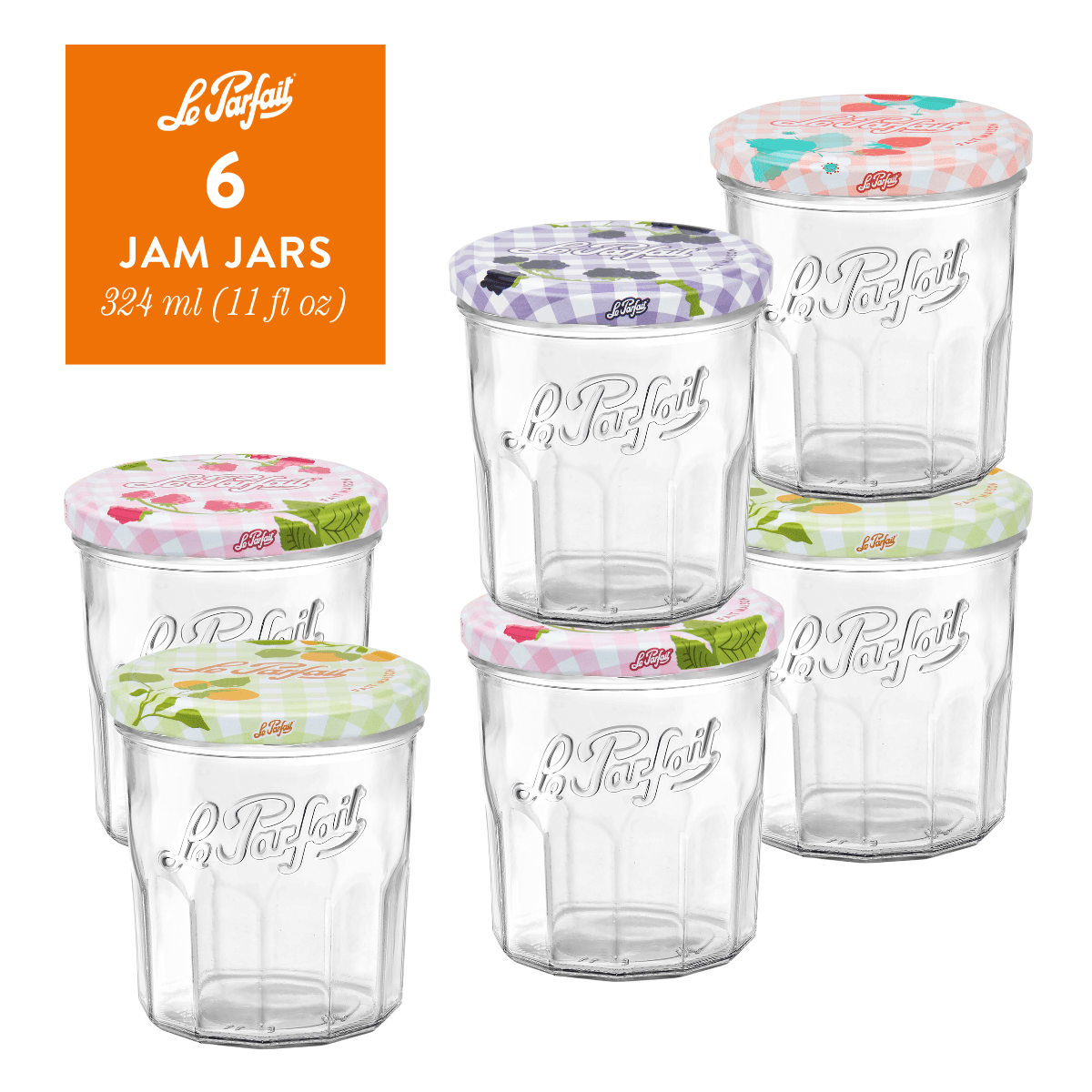 Le Parfait Jam Jars - 324ml (11oz) 6 - jars